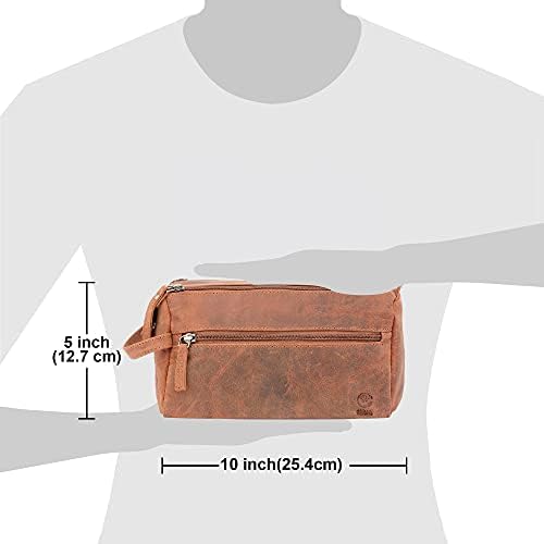 Rustikalni gradski ručno izrađen pravi kožni laptop Messenger i toaletna vreća kombinacija - najbolji putnički poklon za