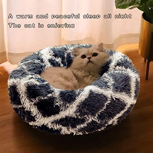 Ke1clo električni grijani mačji pse kreveta, pahuljasti plišani okrugli jastuk za kućne ljubimce, konstantna temperatura