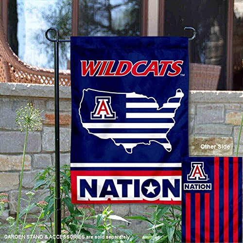 Arizona Wildcats Garden zastava sa zvijezdama i prugama u SAD -u i Sjedinjenim Državama Stand Welder Set
