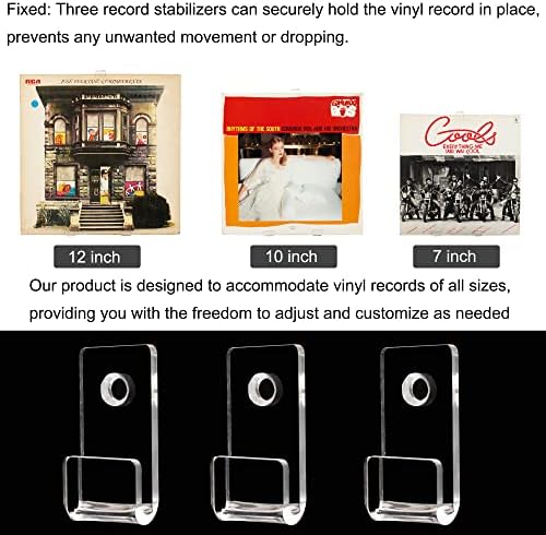 Clear Vinil Record Shelf Zidni nosač 18 Paket - stilski akrilni držač albuma za dom i ured - Prikažite svakodnevno slušanje