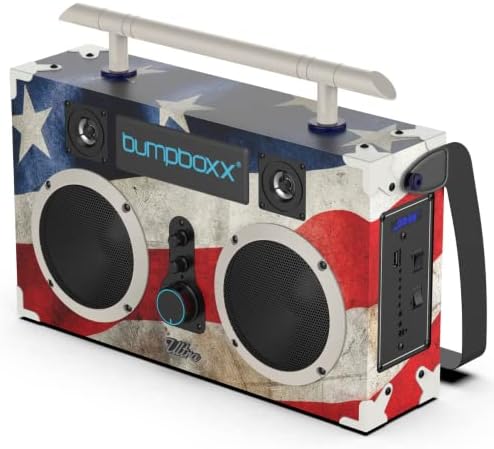 Bumpboxx Bluetooth Boombox Ultra USA | Retro Boombox s Bluetooth zvučnikom | Uključuje litijsku bateriju, nošenje remena