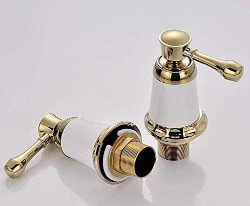 Xyyxdd slavina, slavina za kupaonicu Washbasin Široka mješavina sudopera s tri rupe Toplo i hladno zlato kromiranje od 8