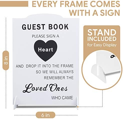 Alternativa vjenčanoj knjizi gostiju s natpisom, 160 srca i 4 velika srca, Knjiga gostiju za svadbeni domjenak, vjenčani