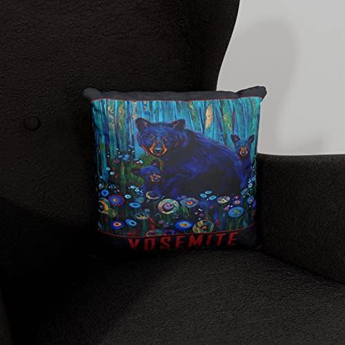 Yosemite crni medvjed Haven platno bacaju jastuk za kauč ili kauč kod kuće i ureda s uljane slike umjetnika Kari Lehr 18