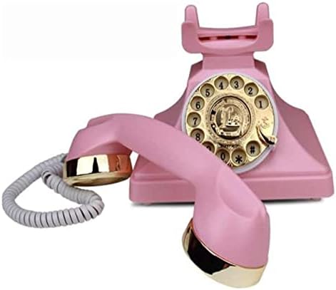 Fiksne telefonske rotacijske biračke telefone retro fiksni stol telefona, kabel za kabel za i dekor, crni kreativni retro
