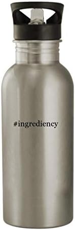 Knick Knack pokloni Ingredience - boca vode od nehrđajućeg čelika od 20oz, srebro