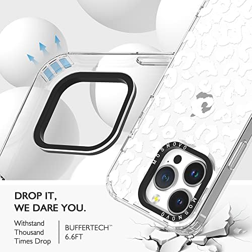 Monovo kompatibilan s iPhone 14 Pro fuderom, [BufferTech ™ 6,6 ft Drop Impact] [Anti Peel Off Tech] Clear TPU BUMPER WOMAN