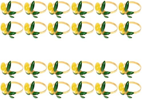 Sosoport 24 PCS banket salveti prstenovi limunove salvete kopče havajske zabave za salvete ljeto ljeto