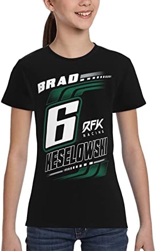 Asfrsh Brad Keselowski 6 košulja za tinejdžerke i dečko tiskanje majice kratkih rukava Atletic Classic majica