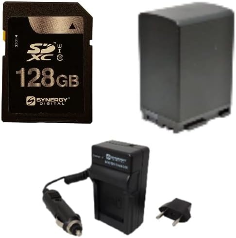 Synergy Digital Accessories Kit, kompatibilan s Canon XA55 UHD 4K30 Kamkorder uključuje: SDM-1503 punjač, ​​ACD788 Battery,