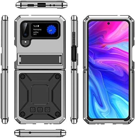 K9 je Kompatibilan sa Samsung Galaxy Z Flip 4 Case Vojni metalno kućište sa postoljem Aluminijski сверхпрочный šok-dokaz