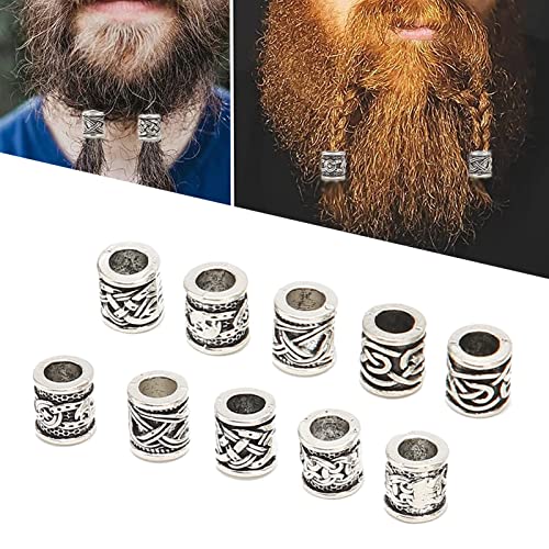 10pcs vikinške perle za bradu za mušku bradu, privjesak za kosu s bradom i privjesak za kompas, privjesci za nakit za narukvice
