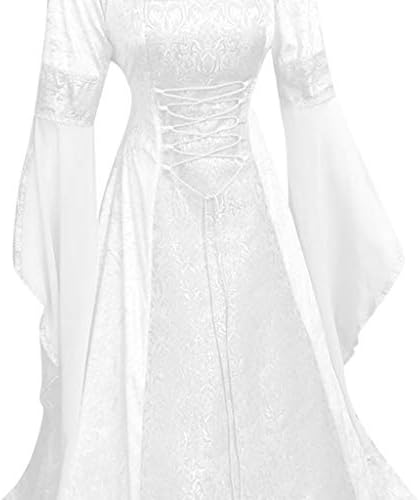 Srednjovjekovna Haljina, ženska Vintage haljina s kapuljačom s kapuljačom, srednjovjekovna vjenčanica, haljina za Noć vještica