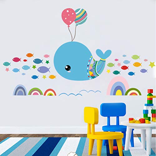 Zidne naljepnice crtana riba Zidne naljepnice Kit balon zidna naljepnica Dekorativni zidni murali zidna naljepnica za dječju