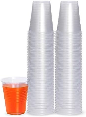 Jednokratne plastične prozirne čaše za piće srednje težine od 5 unci [Količina 100 komada]