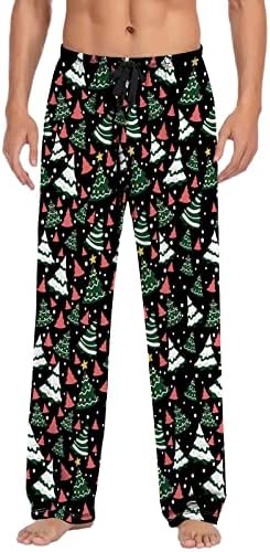 Božićne hlače pidžama snježne pahuljice grafičke padlane dno božićnih atletskih hlača