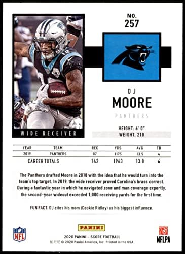 2020. rezultat 257 DJ Moore Carolina Panthers NM/MT Panthers Maryland