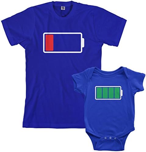 Threadrock pune i niske baterije za dojenčad i muške majice podudaranje majice