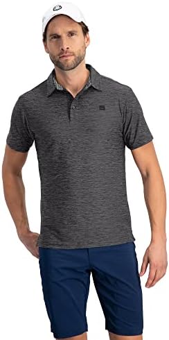 Tri šezdeset šest košulja za golf za muškarce-suho fit s kratkim rukavima, atletska casual majica s ovratnikom