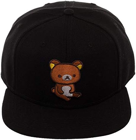 Vezeni rilakkuma crni snapback - tata šešir/bejzbol kapu/bejzbol šešir