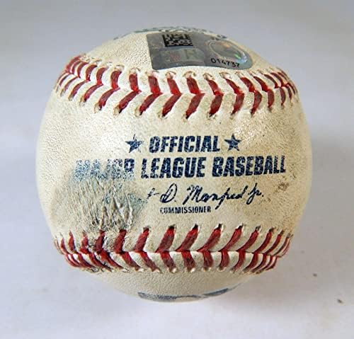 2022 Texas Rangers Rockies Game Upotrijebljeni bejzbol Martin Perez K Serven Strike Out - Igra korištena bejzbols