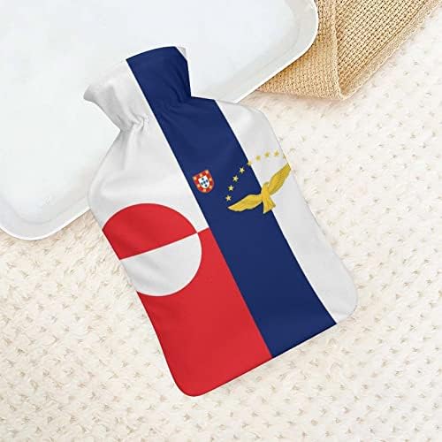 Grenland Azores zastave boca s toplom vodom 1000ml Slatka mekana vreća za ubrizgavanje vode Ruka toplija za tople ruke darovi