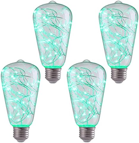 964 zelene vilinske žarulje 3 vata Edison led žarulja ekvivalent 30 vata Ukrasna zvijezda bakrena žica svjetiljke od prozirnog