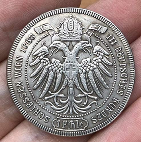 Izazov novčića 1868. Austrija 1 Feinthaler kovanice Kopiranje 33 5 mm Kopiranje ukrasa Zbirke kolekcije kolekcija kovanica
