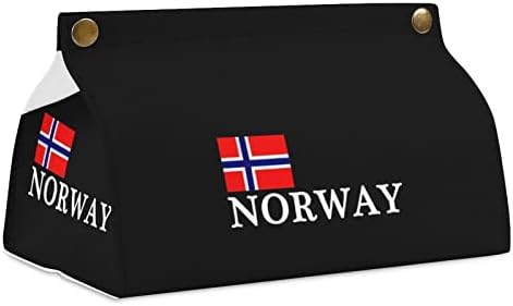 Norveški Nacionalni poklopac za pokriće za ponosni tkivo PU Kožni držač kutije za tkivo pravokutnog tkiva za lica Organizator