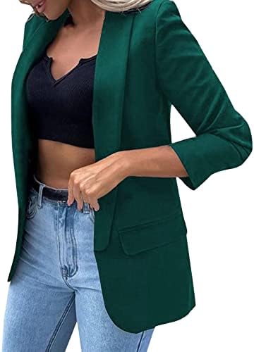 Ženske blejzere i jakne za odijelo solidno jednostavno nadmašuju otvorene prednje kardiganske jakne Ljetne trendovske bluze