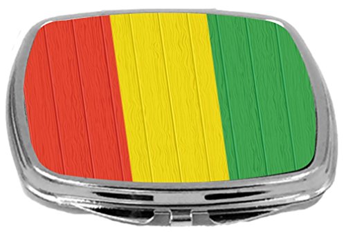 Kompaktno ogledalo s uzorkom Od istrošenog drveta, Zastava Gvineje, 3 oz