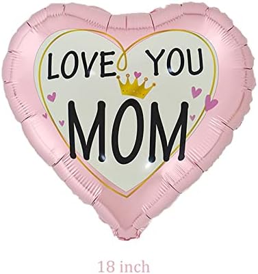 10pcs Majčin dan zabave baloni Majčin dan ukrasi Folija ružičastih srčanih balona za sretni Majčin dan ukrasi za rođendan