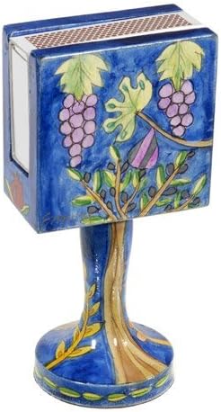 Ručno oslikani drveni nosač kutije za šibice/dizajn grožđa