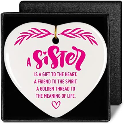 Sestre Pokloni od sestre, zlatna nit do značenja života, diplomski rođendan Božićni ukras Ured za čuvanje sestre, Prijateljski