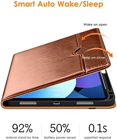 DTTO za novi slučaj iPad Air 5th/četvrte generacije 2022/2020 s držačem olovke, premium kožom poslovnog folisa [2. punjenja