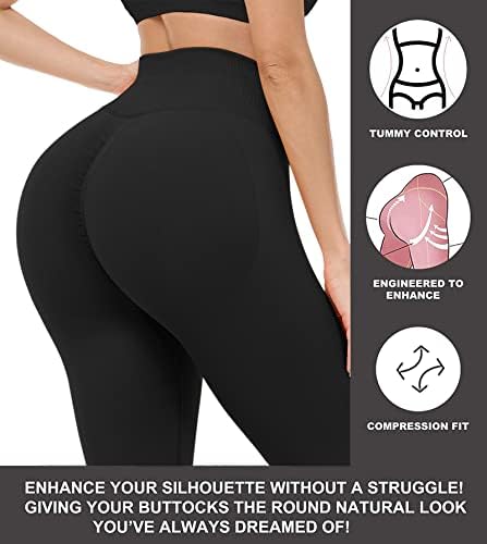 Chrleisure 3 komada za dizanje guma za vježbanje gamaša za žene, Scrunch Butt bešavne joge gamaše