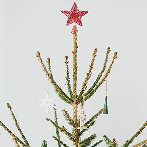 Aboofan 1PC Dekor božićnog drvca zvijezda- Oblikovano drvo svjetlo Xmas Dekor za dom za zabavu za božićni dekor kuće