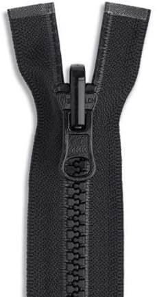 Oblikovana plastična reverzibilna jakna s patentnim zatvaračem crni 24 inčni zip za šivanje
