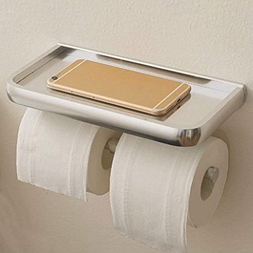 Doubao držač za toaletni papir u kupaonici zidni stalak za odlaganje prostora Aluminij Aluminij