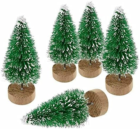 AOOF Mini Slatko božićno drvce, borovo drvo, baza snježnog drveta, ukrašavanje Umjetna radna površina božićno drvce