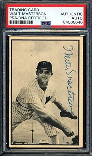 Walt Masterson PSA DNK potpisan 1953. Bowman Black White Autograph Senatori - Baseball ploča s autogramima