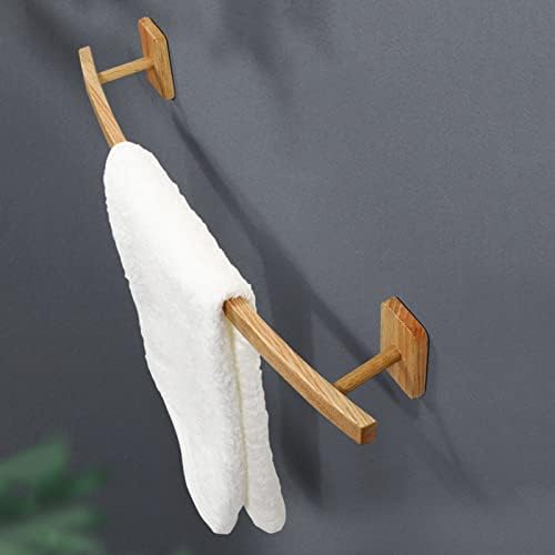 Polica za ručnike za kupaonicu zidni držač ručnika drveni stalak za ručnike bez bušenja nepravilno 45 cm za kuhinju u kupaonici,