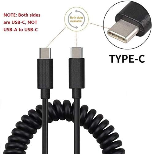 Namotani kabel USB-C na Type-C Brzi punjač za Nord N200 5G telefon, žica za napajanje kabela Sync 6ft Proširena crna kompatibilna