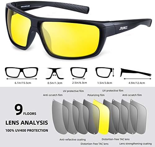 Polarizovana sportske sunčane naočale RUNCL Billy, sunčane naočale za ribolov UV400 - Ultra plutajući leće TAC, premaz protiv