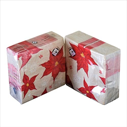 40-ct 5x5 salvete od crvenih cvjetova ukrasne salvete za dekupaciju cvjetni papir salvete valentinske salvete crvene papire