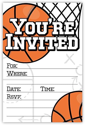 Pozivnice za košarkaške zabave sa omotnicama