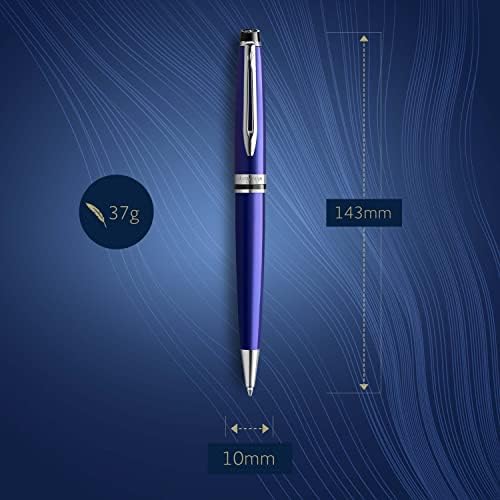 Waterman Expert Ballpoint olovka, s kromiranim oblogama, srednja točka s plavim punjenjem, poklon kutija