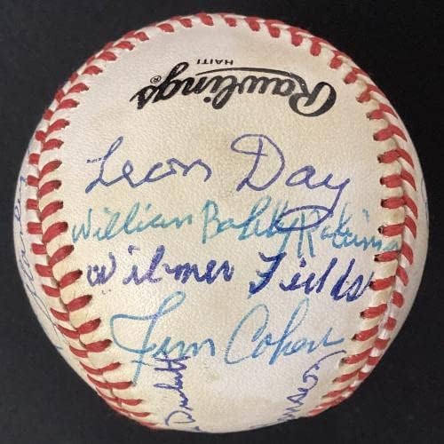 Buck Leonard potpisao je bejzbol ABG Negro League Irvin Dandridge +15 Auto Hof JSA - Autografirani bejzbol