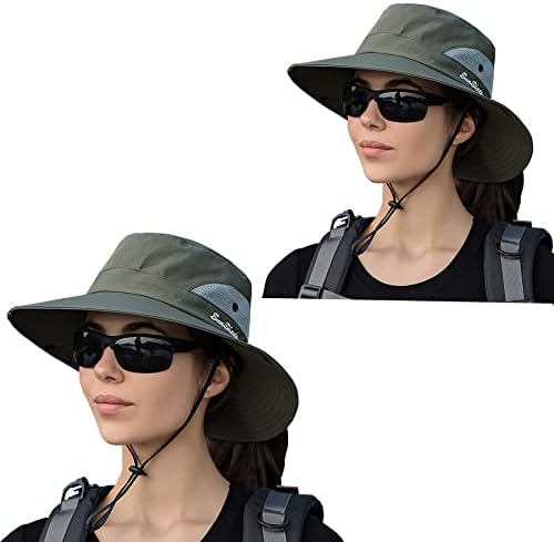 NPQQUAN 1 i 2 PCS Sunčevi šešir za žene muškarci 3 ”široki rub upf 50+ ribolov i kape za plažu