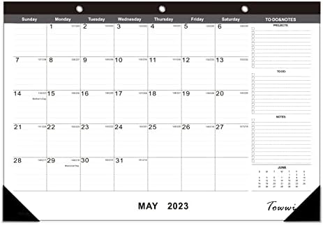 TOWWI Mjesečni kalendar kalendara stola/zidni kalendar za dnevni planer rasporeda, 16,7x11,6 inča